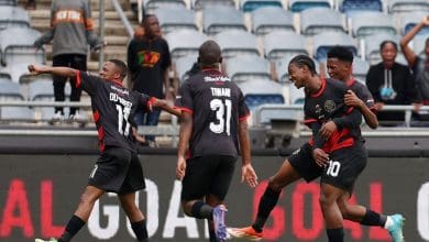 Carling All-Stars team in celebratory mood.