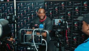 Bafana Bafana legend Benni McCarthy addressing the media
