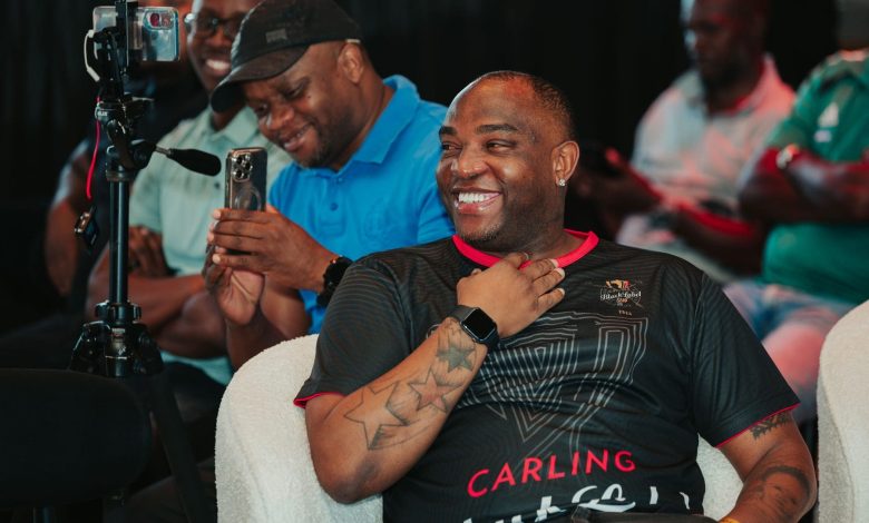 Benni McCarthy at an event laughing