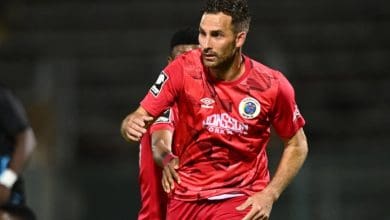 Bradley Grobler celebrates a goal for SuperSport