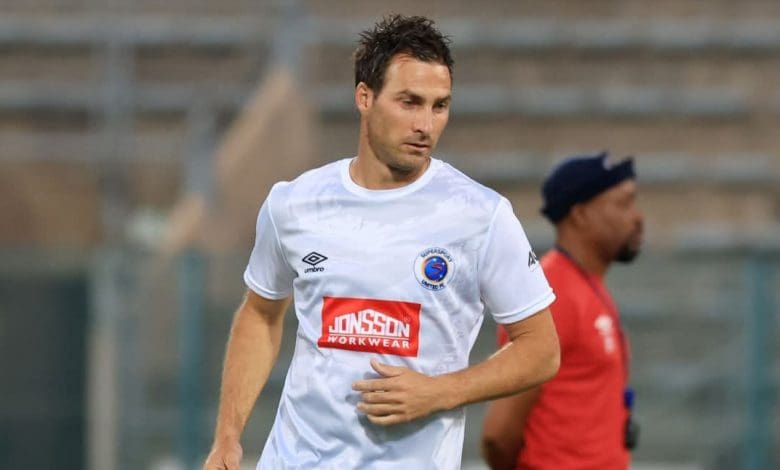 Bradley Grobler warming up for SuperSport United