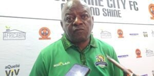 Dan Malesela talking to the media