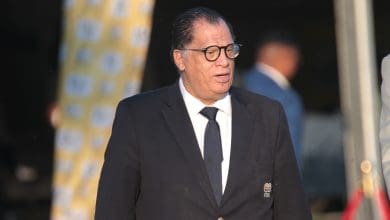 SAFA president Danny Jordaan walking