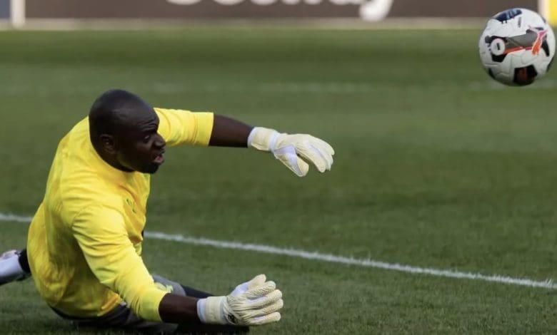 Denis Onyango during a practice session for Mamelodi Sundowns