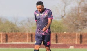 Edward Manqele former Kaizer Chiefs striker in action for Sunrise FC