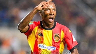 Former Sekkhukhune United star Elias Mokwana celebrating a goal scored for Esperance