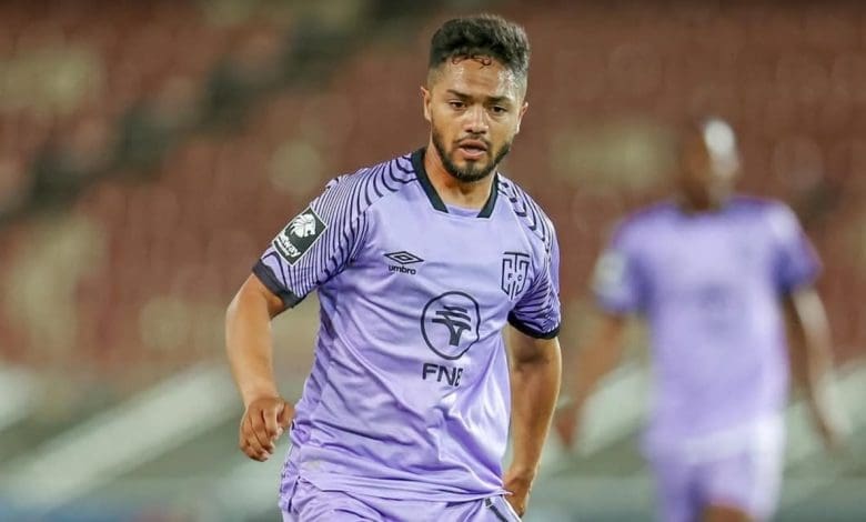 Cape Town City midfielder Haashim Domingo in action as his career revival continues after flopping at Raja Casablanca