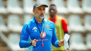 Jose Riveiro during Orlando Pirates training