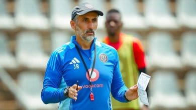 Jose Riveiro during Orlando Pirates training