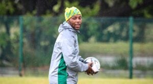 Mabhuti Khenyeza during training session at Golden Arrows