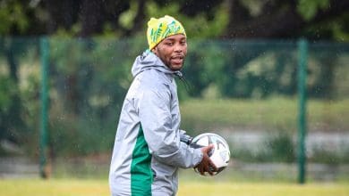 Mabhuti Khenyeza during training session at Golden Arrows