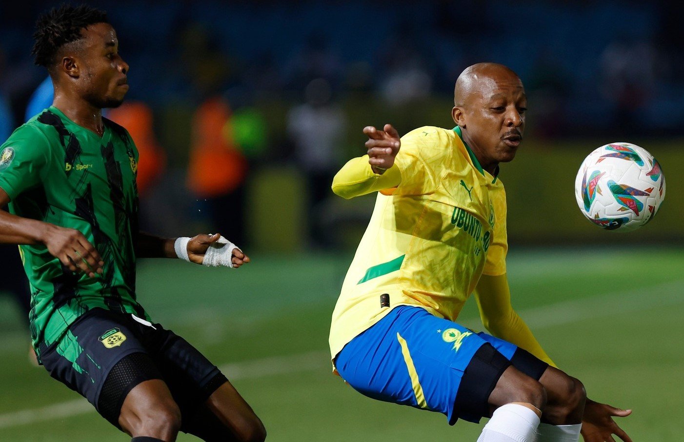 Mamelodi Sundowns' Khuliso Mudau in action in the CAF Champions League