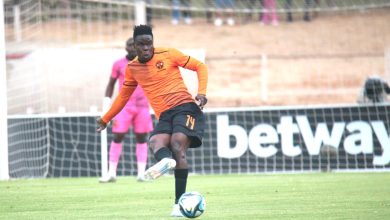 Rodney Maphangule kicking a ball