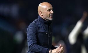 Mamelodi Sundowns coach Miguel Cardoso on the touchline