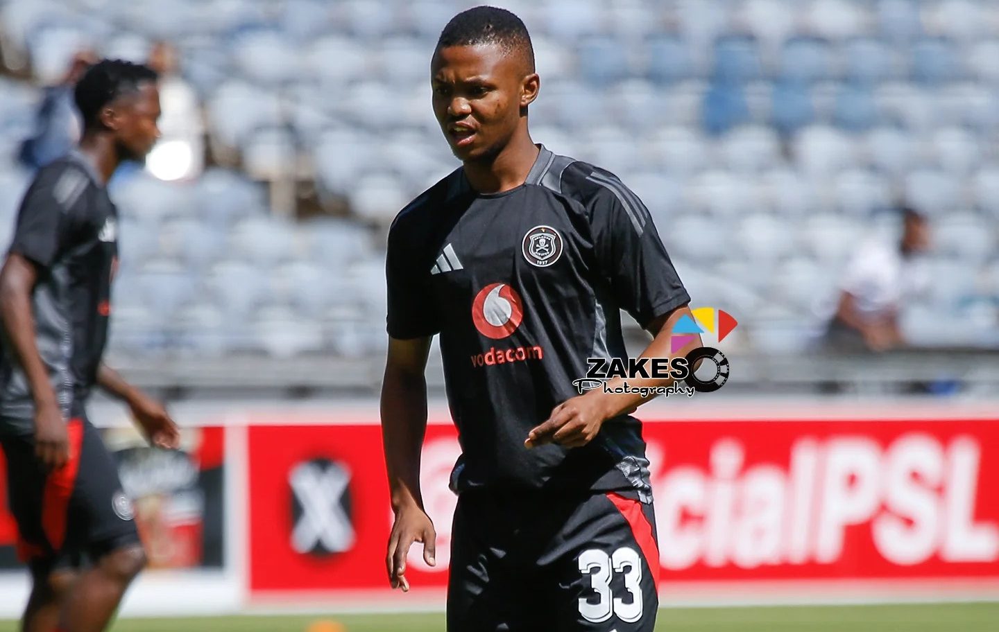 Orlando Pirates youngster Mohau Nkota during a training session. He has been the preferred choice by Jose Riveiro