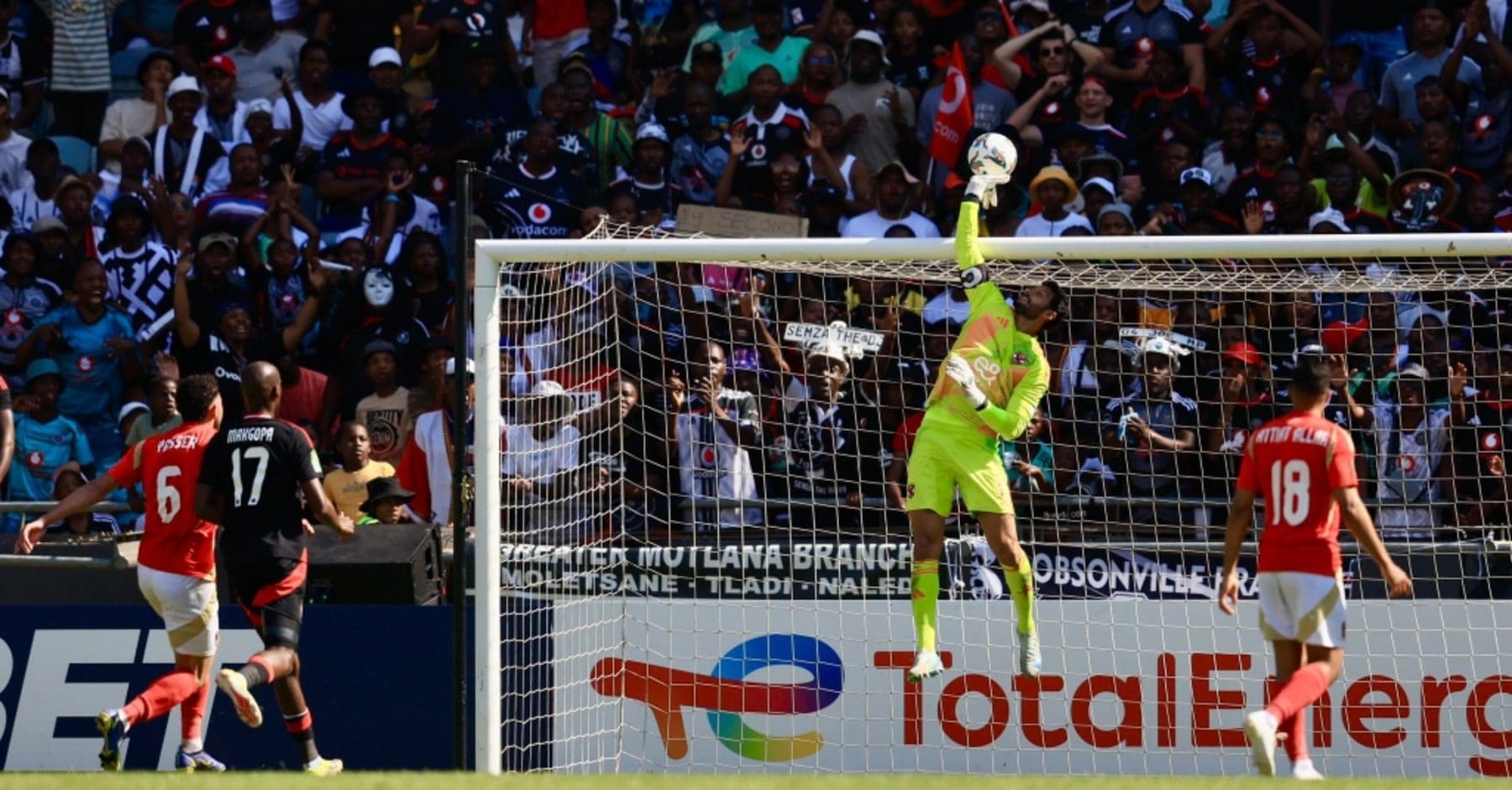 CAF Champions League group stage tie between Orlando Pirates and Al Ahly at Orlando Stadium