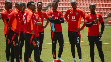 Orlando Pirates players at a training session