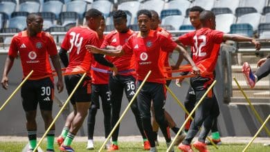 Orlando Pirates players at training