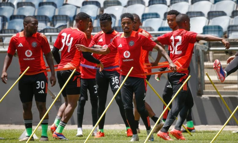 Orlando Pirates players at training