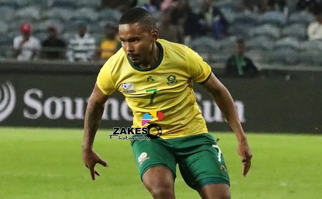 Polokwane City winger Oswin Appollis in action for Bafana Bafana