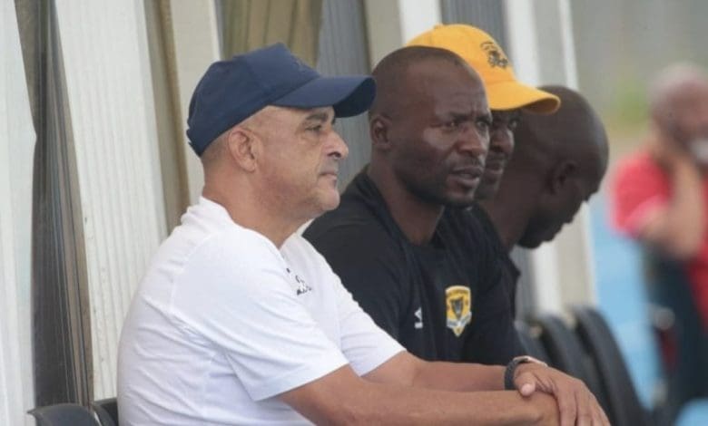 Owen Da Gama on the touch line is on the verge of joining Magesi FC