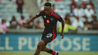 Patrick Maswanganyi of Orlando Pirates in action