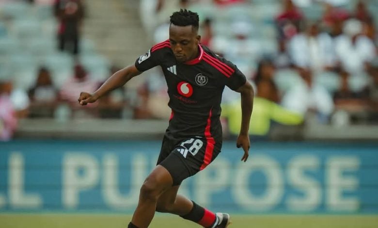 Patrick Maswanganyi of Orlando Pirates in action