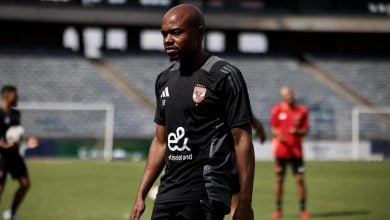 Percy Tau during a training session at Orlando Stadium