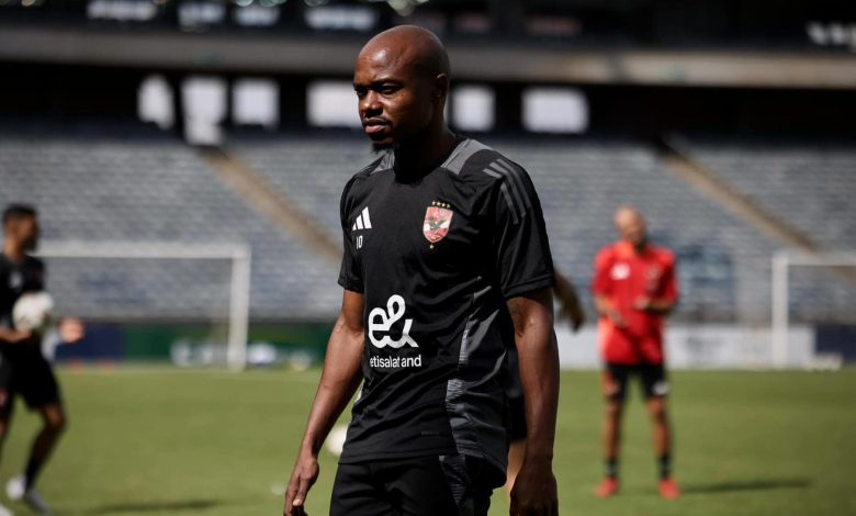 Percy Tau during a training session at Orlando Stadium