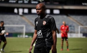 Percy Tau during a training session at Orlando Stadium