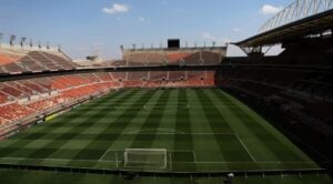 A picture of an empty Peter Mokaba Stadium