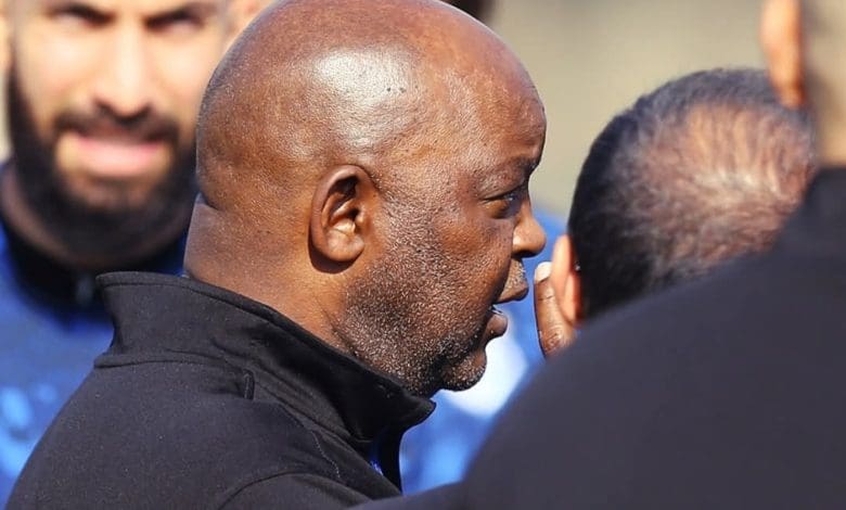 Pitso Mosimane during training with Esteghlal FC players