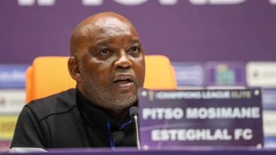 Esteghlal FC coach Pitso Mosimane during a presa conference ahead of the Al Ahli Saudi clash