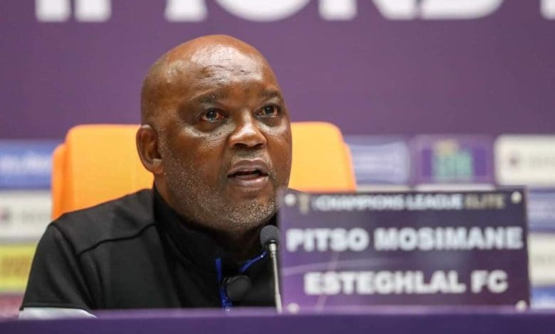 Esteghlal FC coach Pitso Mosimane during a presa conference ahead of the Al Ahli Saudi clash