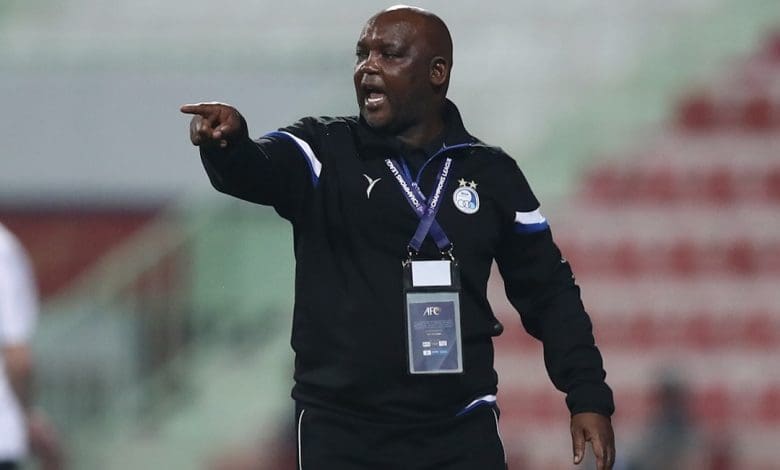 Pitso Mosimane on the sidelines during Esteghlal FC match