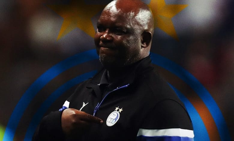 Pitso Mosimane on the sidelines during Esteghlal match