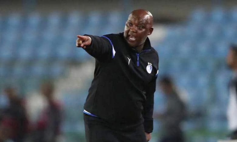 Pitso Mosimane giving instructions for his club