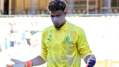 Ronwen Williams of Mamelodi Sundowns during a warm up session