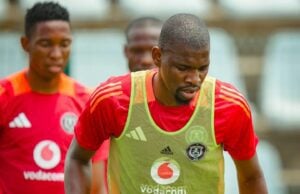 Sandile Mthethwa at an Orlando Pirates training session