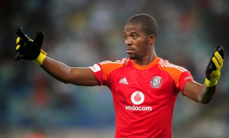 The late Senzo Meyiwa during a game for Orlando Pirates