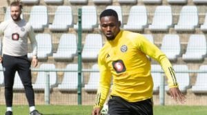 Orlando Pirates loanee Siphelo Baloni during training