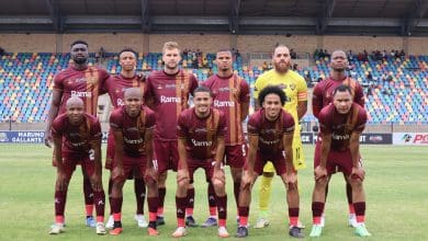 Stellenbosch FC taking a picture before the game