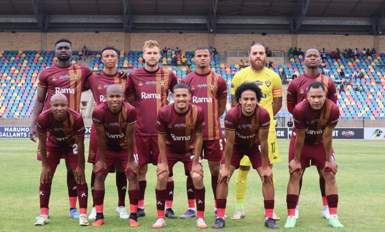 Stellenbosch FC taking a picture before the game