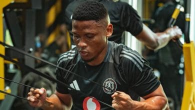 Thabiso Lebitso during Pirates gym session