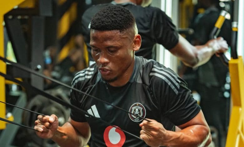 Thabiso Lebitso during Pirates gym session