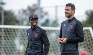 TS Galaxy coach Adnan Beganovic during training session