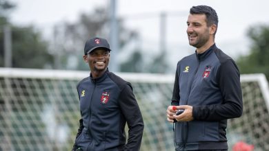 TS Galaxy coach Adnan Beganovic during training session