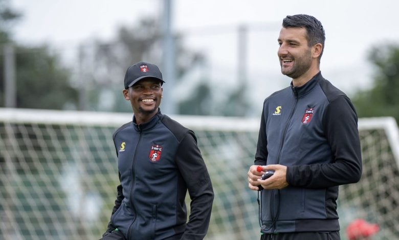 TS Galaxy coach Adnan Beganovic during training session