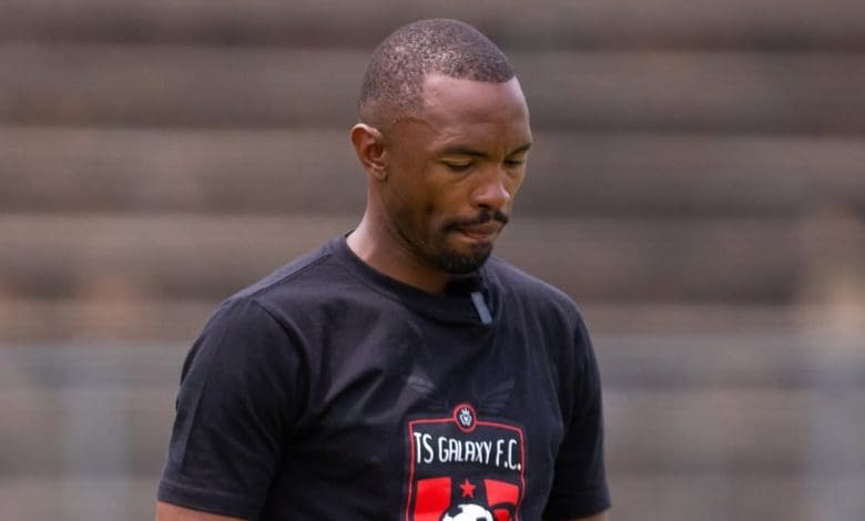 TS Galaxy DDC coach Bernard Parker during the pitch inspection