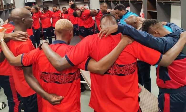 Chippa United in the dressing room